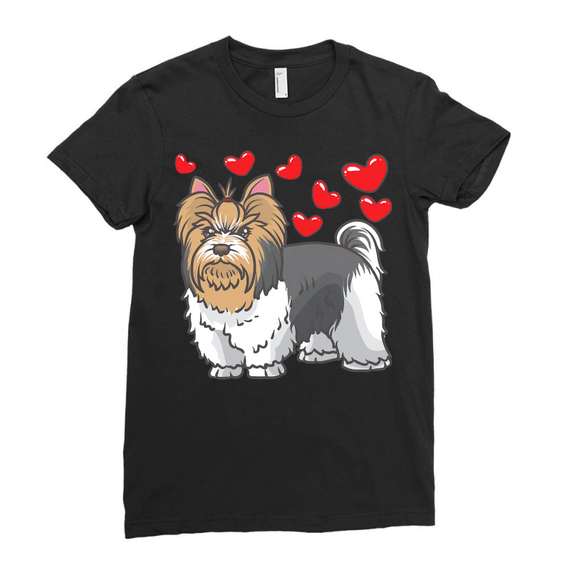 Dog Lover T  Shirt Biewer Yorkshire Terrier Dogs T  Shirt Ladies Fitted T-Shirt by zschaefer144 | Artistshot