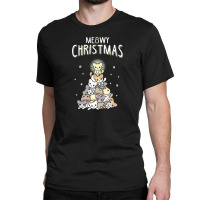 Ugly Cat Christmas Sweater Meow Christmas Classic T-shirt | Artistshot