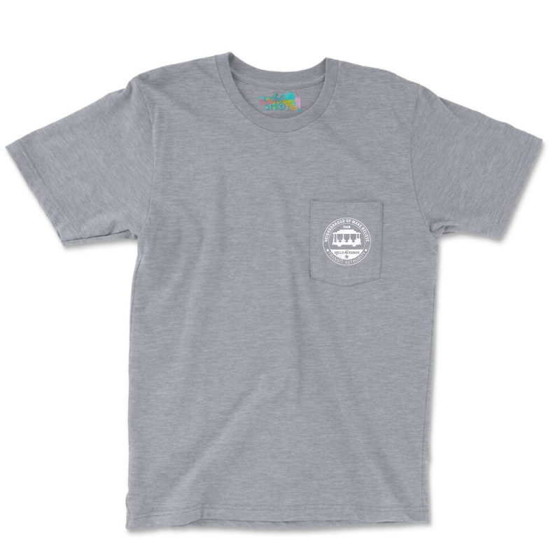 Neighborhood Transit  Gift Blue Pocket T-Shirt by jegatjinty9 | Artistshot