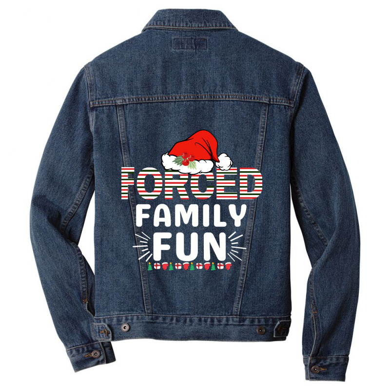 Forced Family Fun Matching Christmas Santa Costume Men Denim Jacket by damagegerms19 | Artistshot