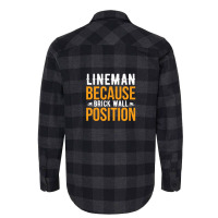 Lineman Because Brick Wall Position American Football Flannel Shirt | Artistshot