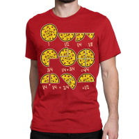 Pizza Salami Cheese Quick Maths Fractions Teacher School Boy 80s Classic T-shirt | Artistshot