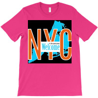 Welcome To The Good Place New York Poster Green T-shirt | Artistshot