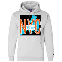 Welcome To The Good Place New York Poster Green Champion Hoodie | Artistshot