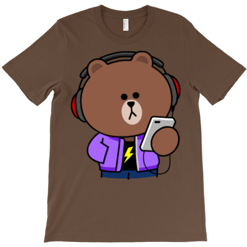 Line Friends Brown Hipster Red T-Shirt by cojtihoskinc | Artistshot