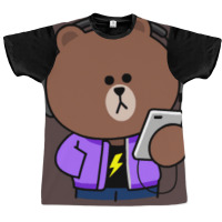 Line Friends Brown Hipster Red Graphic T-shirt | Artistshot