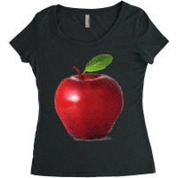 Apple Halftone Women's Triblend Scoop T-shirt | Artistshot