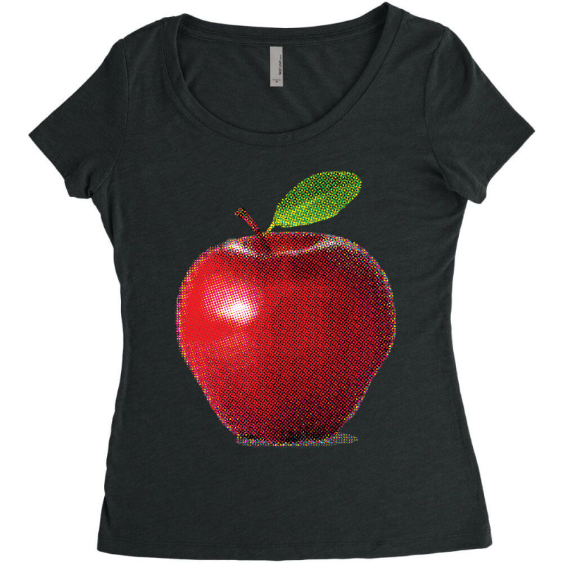 Apple Halftone Women's Triblend Scoop T-shirt by dealgummy642 | Artistshot