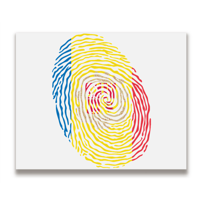 Andorra Fingerprint Metal Print Horizontal by mysofiazo | Artistshot