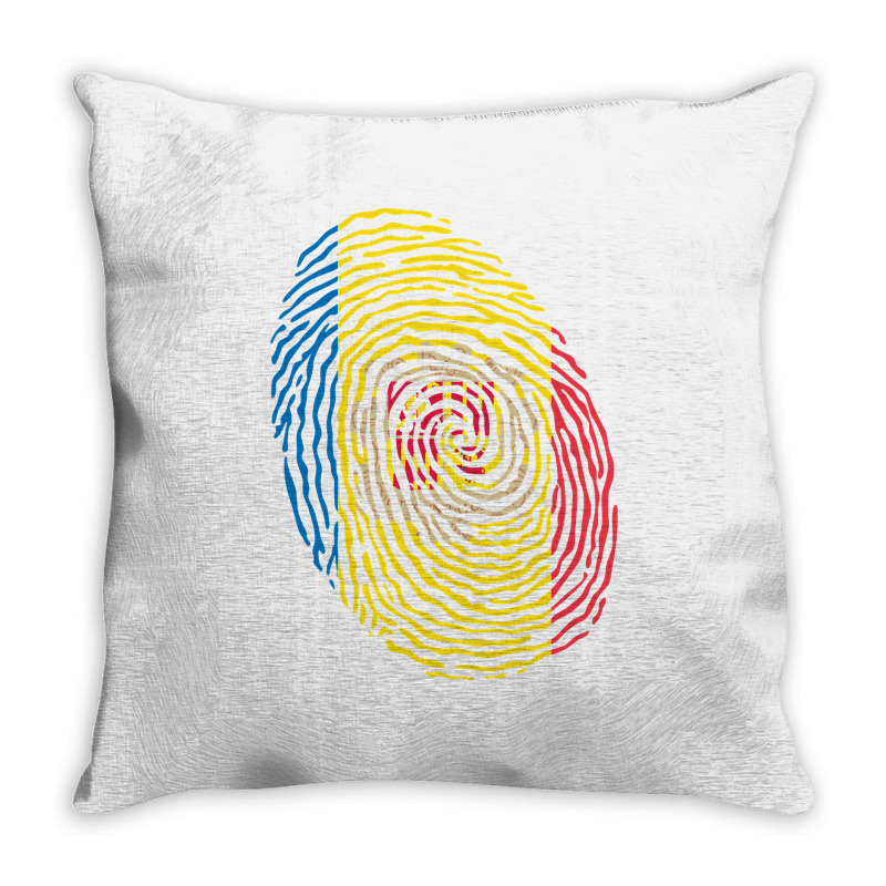 Andorra Fingerprint Throw Pillow by mysofiazo | Artistshot