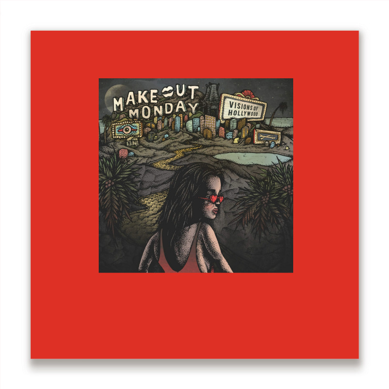 Make Out Monday Visions Of Hollywood Album Cover Poster Travel (1) Metal Print Square | Artistshot