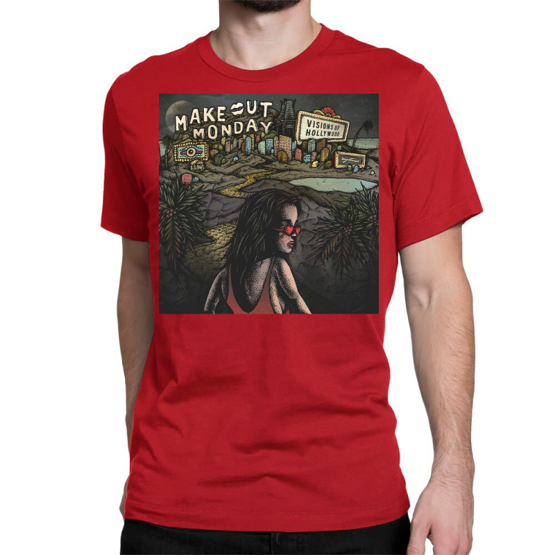 Make Out Monday Visions Of Hollywood Album Cover Poster Travel (1) Classic T-shirt | Artistshot