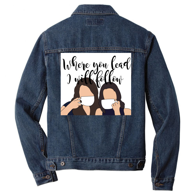 Where You Lead I Will Follow Poster Green Men Denim Jacket | Artistshot