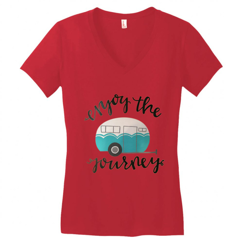 Camping Enjoy The Journey Women's V-Neck T-Shirt by hoainv | Artistshot