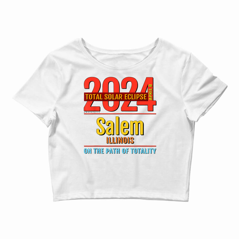 Salem Illinois Il Total Solar Eclipse 2024  4  T Shirt Crop Top by kayleeantb2tp | Artistshot