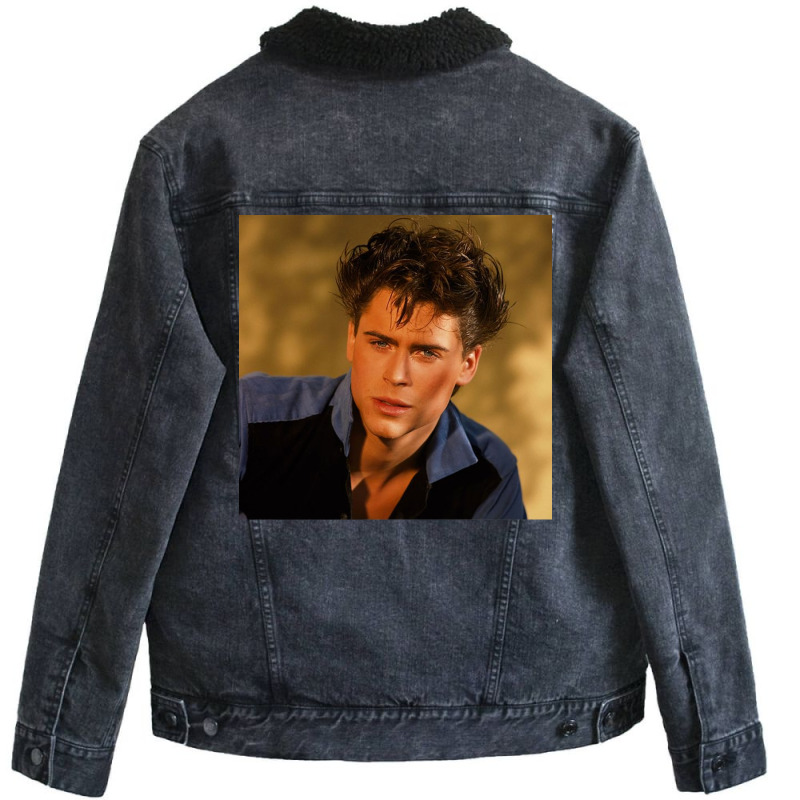 Young Rob Lowe Poster 80s Unisex Sherpa-lined Denim Jacket | Artistshot