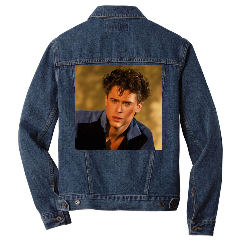 Young Rob Lowe Poster 80s Men Denim Jacket | Artistshot