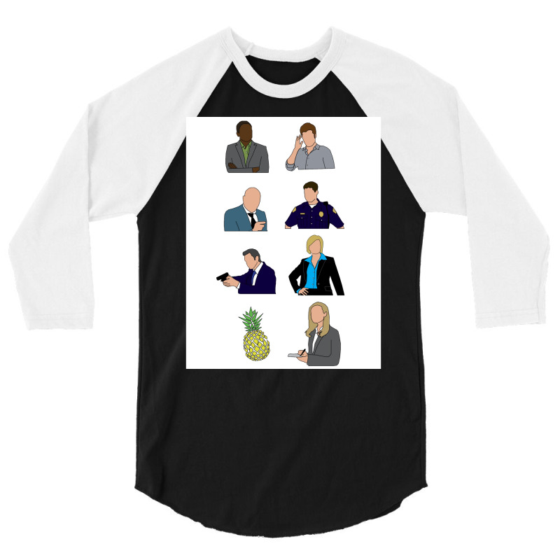 Psych Characters Poster Nostalgia (1) 3/4 Sleeve Shirt by rashidnoceram | Artistshot