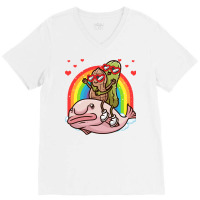 Peanut And Pickle On Hippie Funny V-neck Tee | Artistshot