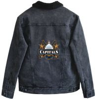 Capitalswashingtonleague Unisex Sherpa-lined Denim Jacket | Artistshot