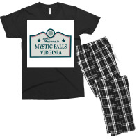 Welcome To Mystic Falls Sign Poster Music (1) Men's T-shirt Pajama Set | Artistshot