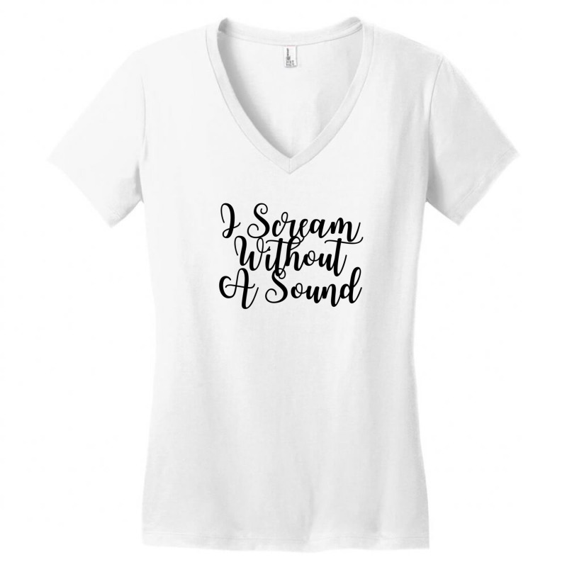 I Scream Without A Sound  Music And Lyrics 11 Women's V-Neck T-Shirt by AshliBuol | Artistshot