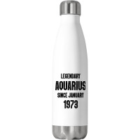 Aquarius Birthday January 1973 Stainless Steel Water Bottle | Artistshot