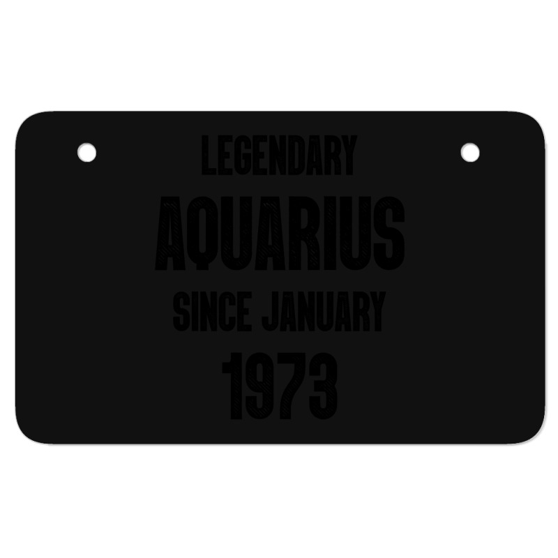 Aquarius Birthday January 1973 Atv License Plate | Artistshot