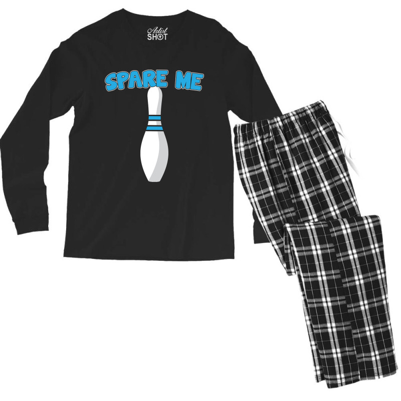 Bowling Design Spare Me Men's Long Sleeve Pajama Set by BrianneRemers65 | Artistshot