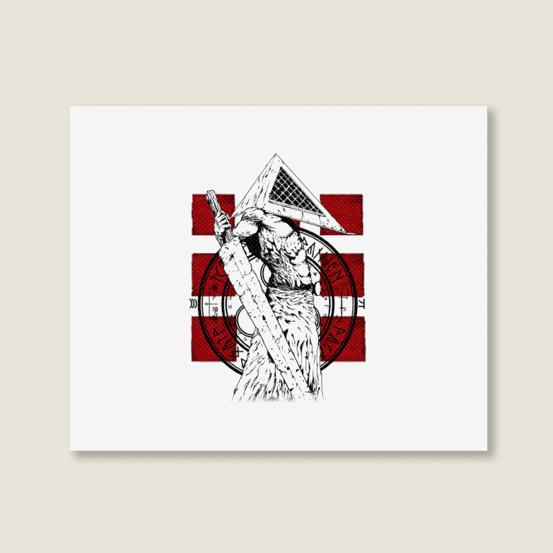 Pyramid Head Tribute 1 Landscape Canvas Print | Artistshot