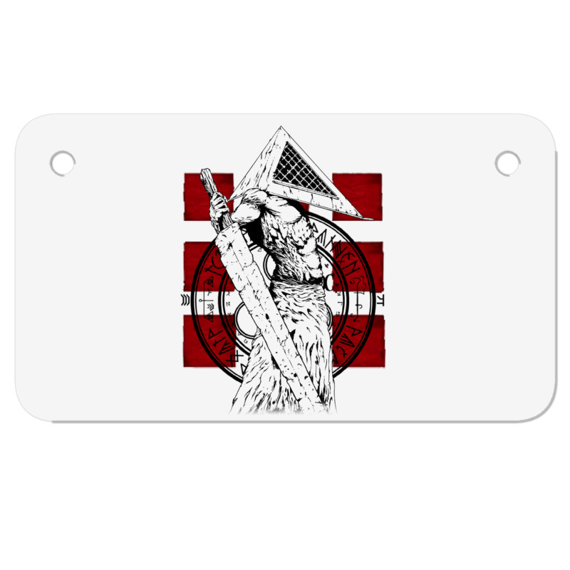 Pyramid Head Tribute 1 Motorcycle License Plate | Artistshot