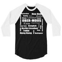 Ober Moos   New York   Ober Moos My Capital T Shirt 3/4 Sleeve Shirt | Artistshot