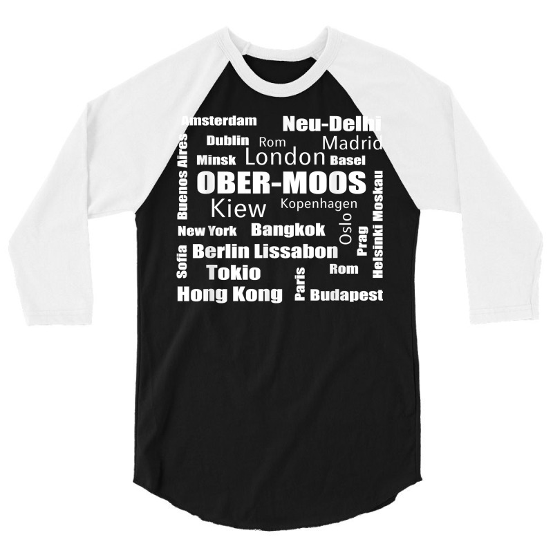 Ober Moos   New York   Ober Moos My Capital T Shirt 3/4 Sleeve Shirt by hyong5i4 | Artistshot