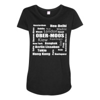 Ober Moos   New York   Ober Moos My Capital T Shirt Maternity Scoop Neck T-shirt | Artistshot