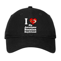 I Love My Bosnian Boyfriend Interracial Matching Couples Adjustable Cap | Artistshot