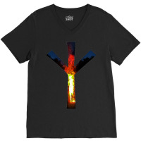 Algiz - Bonfire V-neck Tee | Artistshot