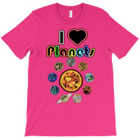 Electric Solar System I Love Quote Girl T-shirt | Artistshot