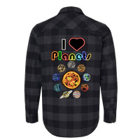 Electric Solar System I Love Quote Girl Flannel Shirt | Artistshot