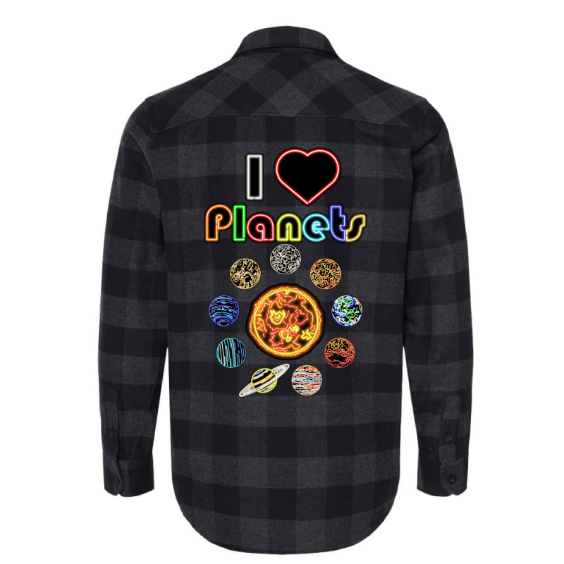 Electric Solar System I Love Quote Girl Flannel Shirt by zeynelntiwaam | Artistshot