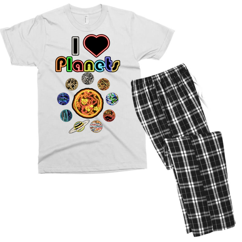 Electric Solar System I Love Quote Girl Men's T-shirt Pajama Set by zeynelntiwaam | Artistshot