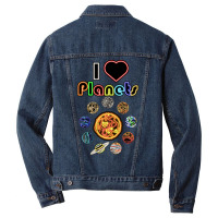 Electric Solar System I Love Quote Girl Men Denim Jacket | Artistshot