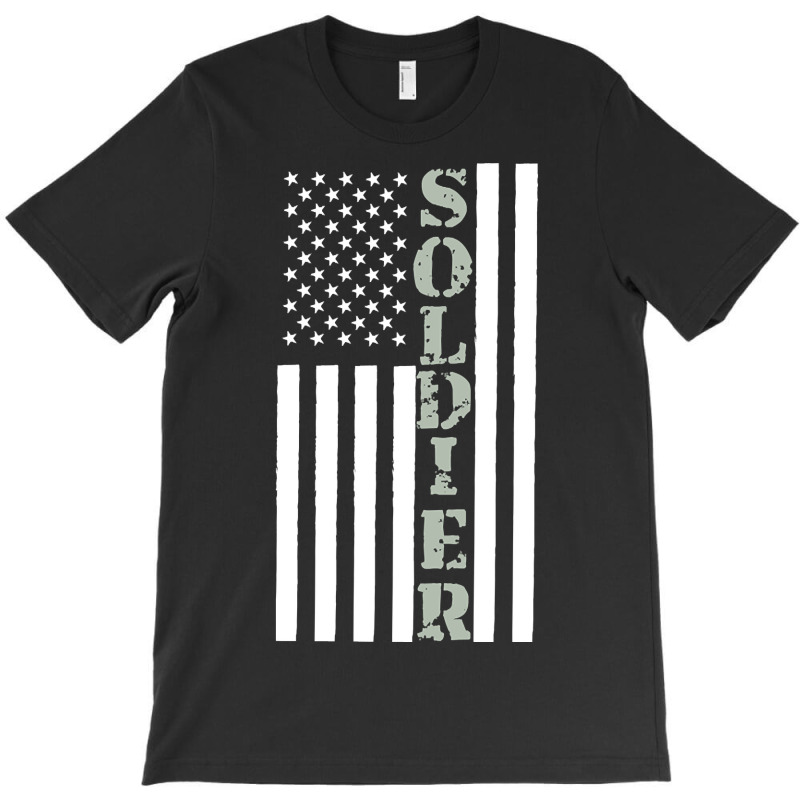 American Usa Flag Soldier For Veterans T-Shirt by fencevaudeville14 | Artistshot