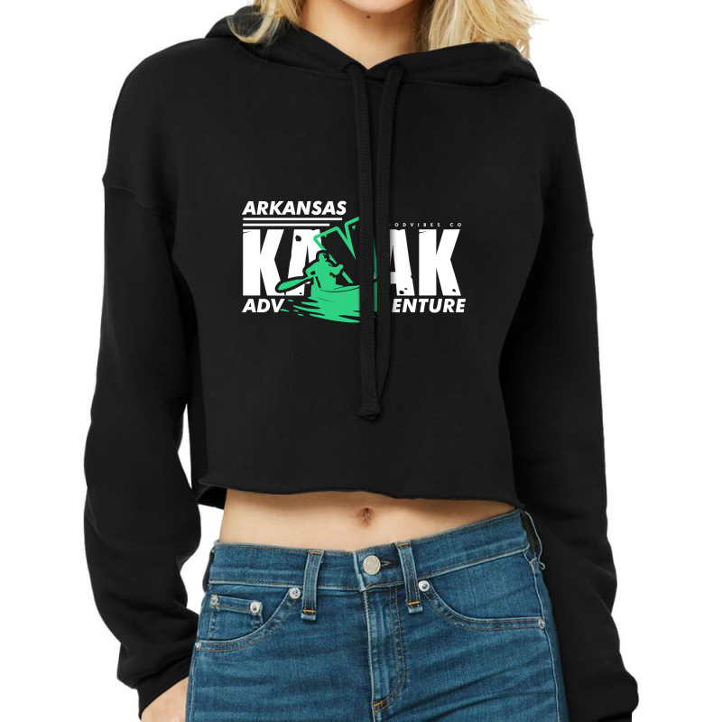 Arkansas Kayak Adventure Cropped Hoodie by ternacanuda | Artistshot