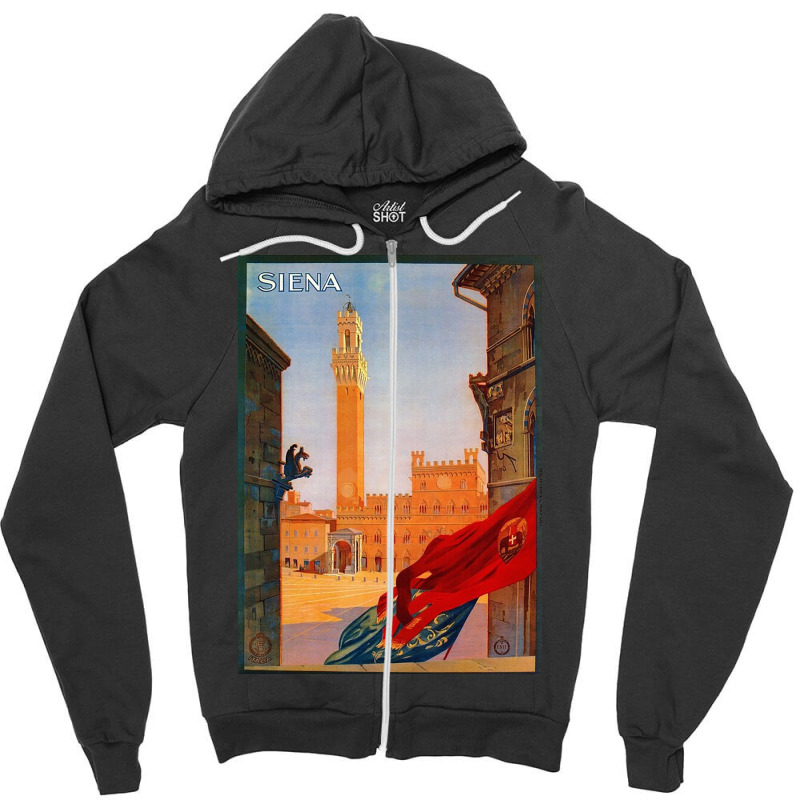 Vintage Siena Italian Zipper Hoodie by stevewoodard | Artistshot