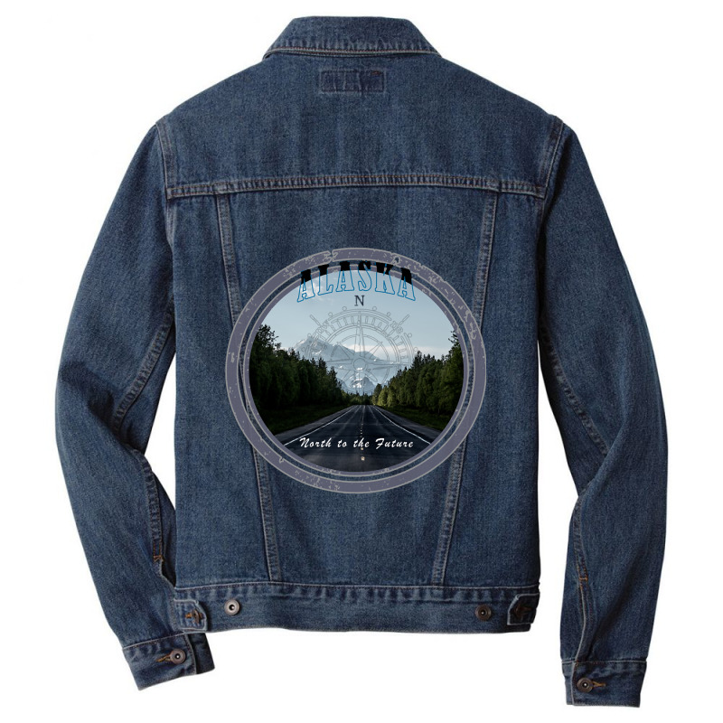 Alaska North To Denali, North To The Future Men Denim Jacket by stumbledfeatures425 | Artistshot