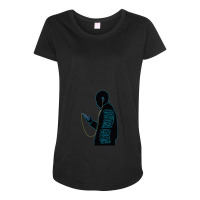 A Man With Earphone Silhouette Contra Costa California Maternity Scoop Neck T-shirt | Artistshot