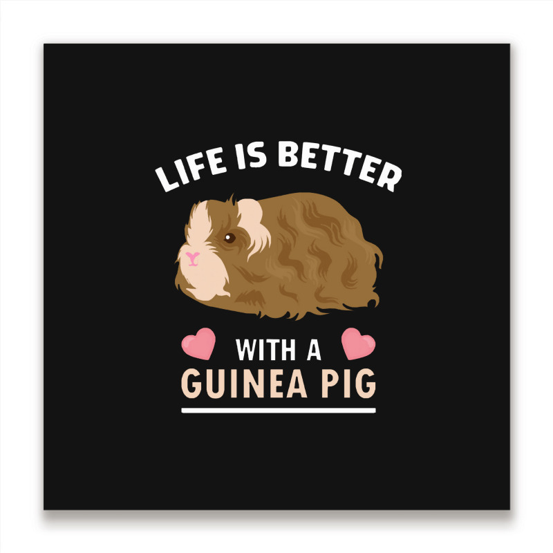 Life T Shirt Life Is Better With A Guinean Pig Metal Print Square | Artistshot