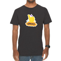 Great ! Word Great And Yellow Hand With Thumb Up. Colorful Illustratio Vintage T-shirt | Artistshot