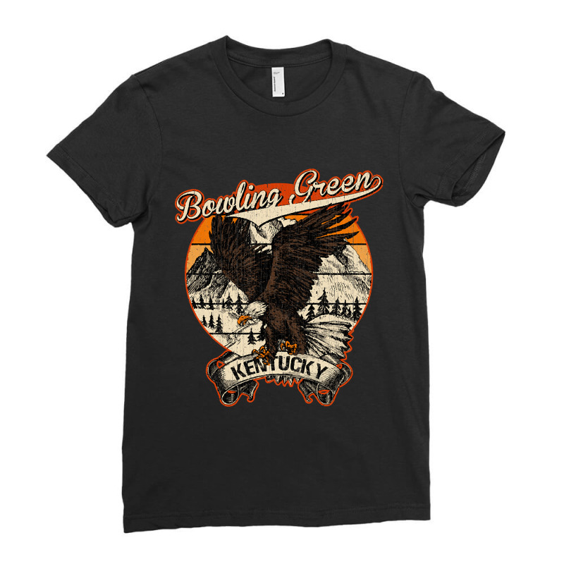 Bowling Green Kentucky Bald Eagle Retro Vintage Aesthetic Ladies Fitted T-Shirt by BrianneRemers65 | Artistshot