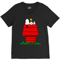 Peanuts The Doghouse V-neck Tee | Artistshot